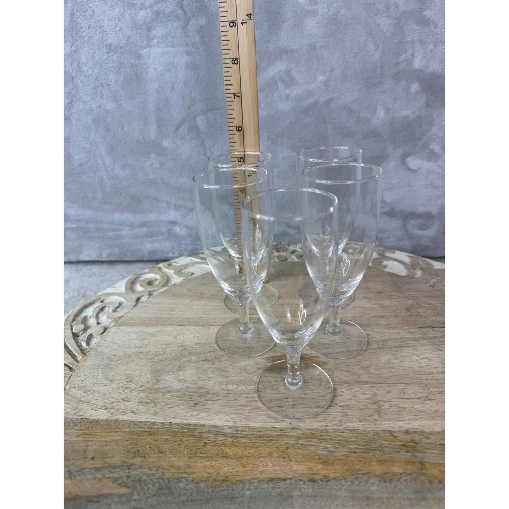 Set of 5 Clear Glass Cordial Liqueur Glasses Stemmed Aperitif Barware 5 Inch
